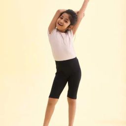 Go Colors! Kids Black Cotton Slim Fit Short-image-37