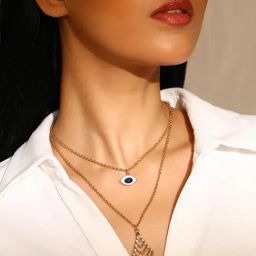Priyaasi Multicolor Gold-Plated Layered Necklace-18