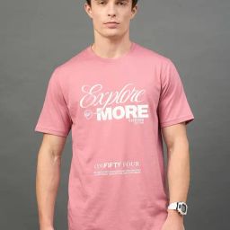 CLUB YORK Peach Print Short Sleeves T-Shirt-image-84