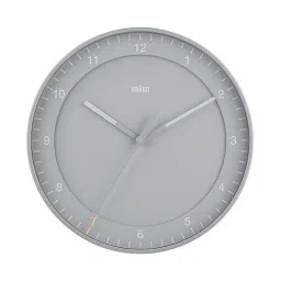 Braun Grey Digital Wall Clock With Indoor Temperature, Date & Day image 1