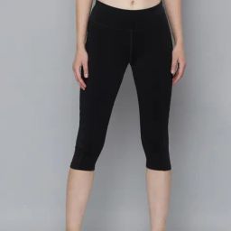 Reebok Black Mid Rise Sports Capris-image-49