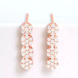 Zavya 925 Silver Nature¿s Grace Rose Gold Plated Drop Earrings for Women-image-79