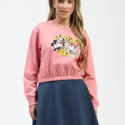 MADAME PinkPrint Full Sleeves Sweatshirt-image-29