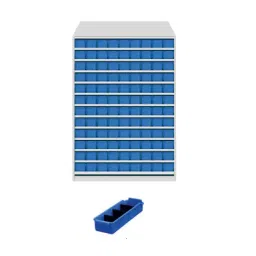 Universal UMASU1 White & Blue 13 Shelves 108 Bins Storage Rack-14