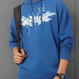 Kook N Keech Nomadic Knits Printed Oversized Hooded Sweatshirt-image-28