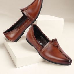 FAUSTO Men Textured Lightweight Mojaris-17