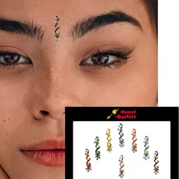 Comet Busters 8 Pcs Multi-Coloured Reusable Bindi-2