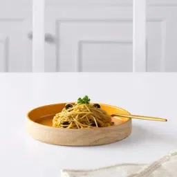 ellementry Amber Love Mustard Ceramic Pasta Plate - Set of 1-picture-29