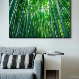 999store Green Bamboo Trees Canvas Painting-43