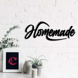 eCraftIndia 'Homemade' Black Engineered Wood Wall Art Cutout, Ready to Hang Home Decor-10