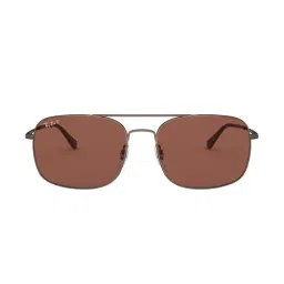 Ray-Ban Men Polarized Violet Lens Square Sunglasses - 0RB3611012/AF60-17