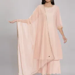 Wishful by W Peach Plain Dupatta-picture-30