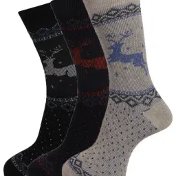 Dollar Multi Cotton Self Pattern Socks - Pack of 3-picture-48