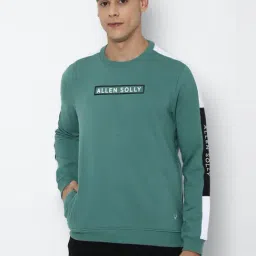Allen Solly Green Cotton Regular Fit Printed SweatShirt-picture-23