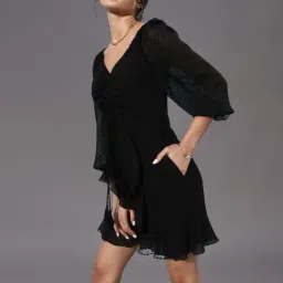 Miss Chase Black Self Pattern Playsuit-image-55