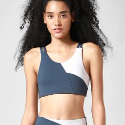 Only Blue & White U Neck Sports Bra-image-14
