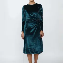 Van Heusen Navy A-Line Dress-image-2