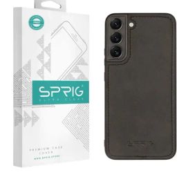Sprig Matte Leather Back Cover for Samsung Galaxy S22 5G (Black)-image-21