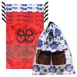 Kuber Industries White & Red 6 Pieces Printed Regular Multi-Utility Organisers-37