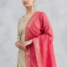 Fabindia Woven Design Cotton Silk Dupatta-image-35
