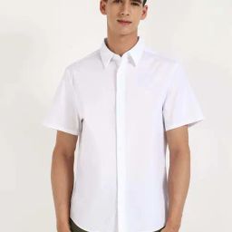 Calvin Klein Jeans White Cotton Regular Fit Shirt-image-99
