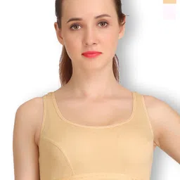 SELFCARE Pack Of 2 Full Coverage Non Padded Activewear Workout Bra - All Day Comfort-image-33