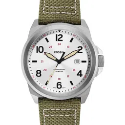 Fossil Men Silver-Toned Dial & Green Straps Analogue Watch FS5918-image-49