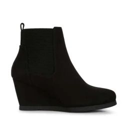 London Rag Women's Black Wedge Boots-image-63