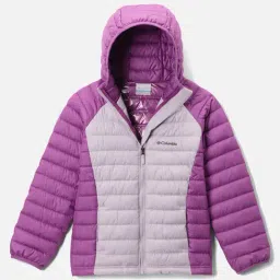 Columbia Kids Girls Purple OmniHeat Reflective Powder Lite II Down Jacket-picture-45
