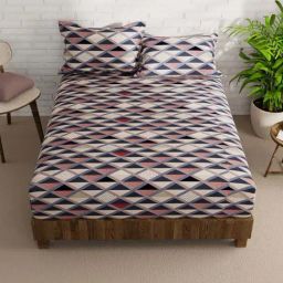 Bianca Envogue Multicolor Fabric 152 TC 120 GSM Double Size Bedsheet With 2 Pillow Covers-image-48