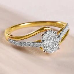 Mia by Tanishq Sparkling Love Gold & Diamond Finger Ring for Women-image-48