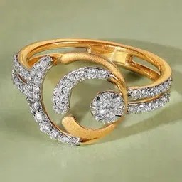 Mia by Tanishq Cosmic Embrace Gold & Diamond Finger Ring for Women-picture-3