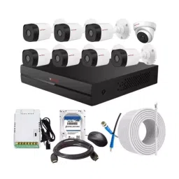 CP PLUS CCTV Combo Kit 2.4 MP Indoor & Outdoor with 8 Channel DVR, 7 Bullet 1 Dome Camera, 8 Channel SMPS, 70 m Cable, 2TB HDD & Connectors-image-87
