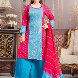 BAESD Girls Floral Printed Round Neck Straight Kurta-image-93