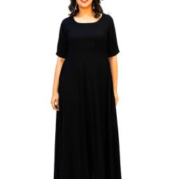 LASTINCH Black Rayon Regular Fit Anarkali Kurta-picture-38