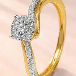 Mia by Tanishq Forever Linked Gold & Diamond Finger Ring for Women-picture-11