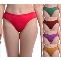 AROUSY Red & Green Cotton Panties - Pack Of 5-image-35
