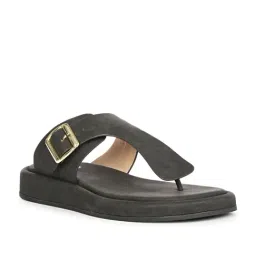 ViviBlu Women's Black T-Strap Sandals-picture-30