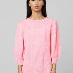 ONLY Women Beige Solid Pullover-picture-2