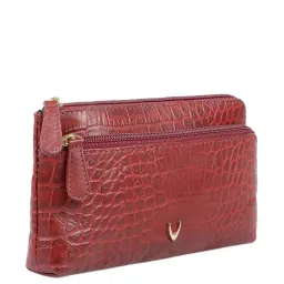Hidesign Red Textured Medium Wrislet Wallet for Men image 2