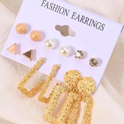 Tipsy Closet Gold-Plated Circular Stud Earrings-10