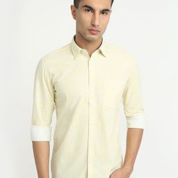 Parx Geometric Printed Spread Collar Pure Cotton Slim Fit Shirt-image-5