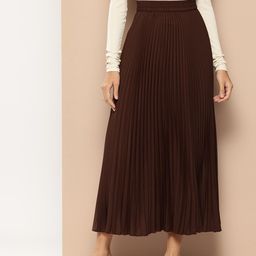 Chemistry Accordion Pleats Maxi Flared Skirt-37