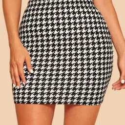 BUY NEW TREND Women Geometric Printed Pencil Mini Skirt-15