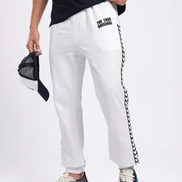 glitchez Men Disney Print Monochrome Relaxed Joggers-image-26