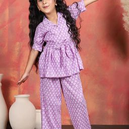 FASHION DREAM Girls Printed Trousers-picture-1