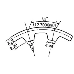 Mitsuboshi Rubber Timing Belt H Shape (Length 1000 mm, Teeth 80), 400H300-image-78