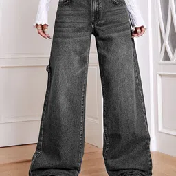 SZN Women Regular Fit High-Rise Light Fade Cotton Jeans-image-49