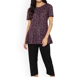 Aarika Plus Size Star Printed Swim Suit With Cap-picture-2