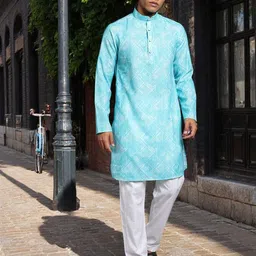 TRYBUY.IN Men Geometric Printed Kurta-image-15